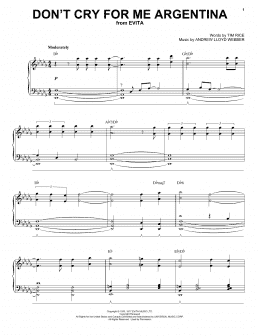 page one of Don't Cry For Me Argentina (Piano & Vocal)