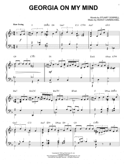 page one of Georgia On My Mind [Jazz version] (arr. Brent Edstrom) (Piano Solo)