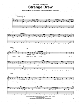page one of Strange Brew (Bass Guitar Tab)