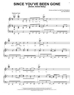 page one of Since You've Been Gone (Sweet, Sweet Baby) (Piano, Vocal & Guitar Chords (Right-Hand Melody))