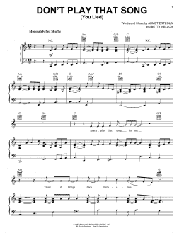 page one of Don't Play That Song (You Lied) (Piano, Vocal & Guitar Chords (Right-Hand Melody))