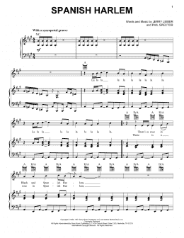 page one of Spanish Harlem (Piano, Vocal & Guitar Chords (Right-Hand Melody))