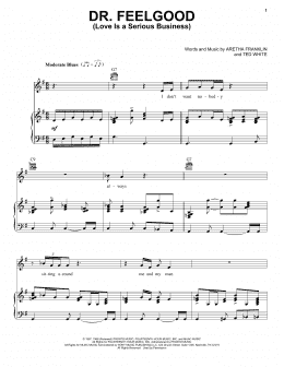 page one of Dr. Feelgood (Love Is A Serious Business) (Piano, Vocal & Guitar Chords (Right-Hand Melody))