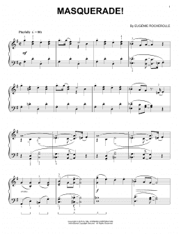 page one of Masquerade! (Piano Solo)