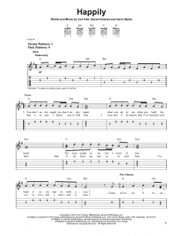 page one of Happily (Easy Guitar Tab)