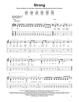page one of Strong (Easy Guitar Tab)