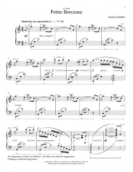 page one of Petite Berceuse (Piano Solo)