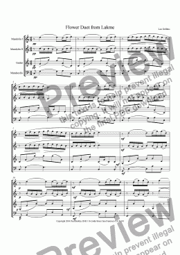 page one of Flower Duet (Sous le Dome Epais) from Lakme
