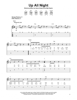 page one of Up All Night (Easy Guitar Tab)