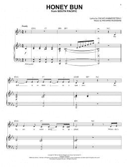 page one of Honey Bun (Piano & Vocal)