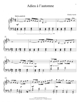 page one of Adieu A' L'automne (Educational Piano)