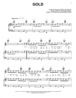 page one of Gold (Piano, Vocal & Guitar Chords (Right-Hand Melody))