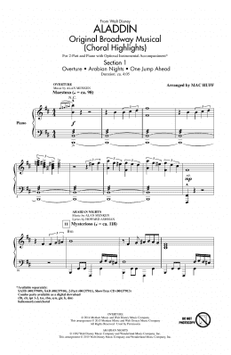 page one of Aladdin (Choral Highlights) (from Aladdin: The Broadway Musical) (arr. Mac Huff) (2-Part Choir)