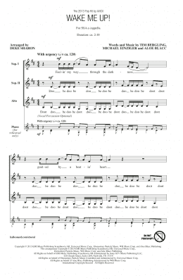 page one of Wake Me Up! (arr. Deke Sharon) (SSA Choir)