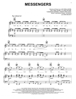 page one of Messengers (Piano, Vocal & Guitar Chords (Right-Hand Melody))
