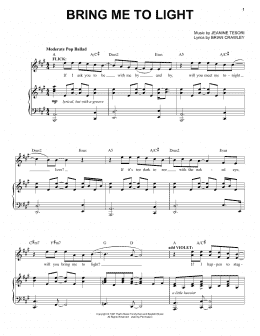 page one of Bring Me To Light (Piano & Vocal)