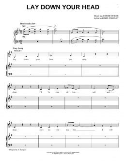 page one of Lay Down Your Head (Piano & Vocal)