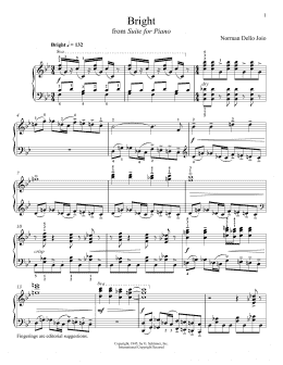 page one of Bright (Piano Solo)