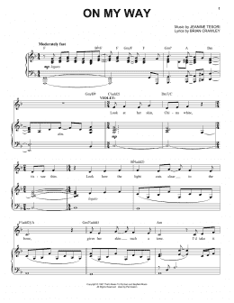 page one of On My Way (Piano & Vocal)