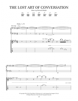 page one of The Lost Art Of Conversation (Guitar Tab)