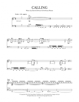 page one of Calling (Guitar Tab)
