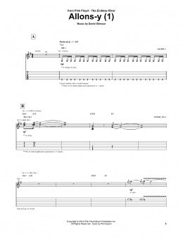 page one of Allons Y (1) (Guitar Tab)