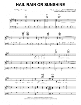 page one of Hail Rain Or Sunshine (Piano, Vocal & Guitar Chords (Right-Hand Melody))