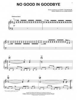 page one of No Good In Goodbye (Piano, Vocal & Guitar Chords (Right-Hand Melody))