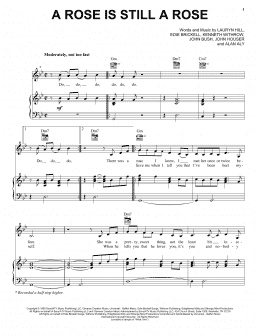 page one of A Rose Is Still A Rose (Piano, Vocal & Guitar Chords (Right-Hand Melody))