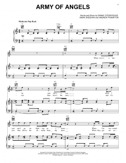 page one of Army Of Angels (Piano, Vocal & Guitar Chords (Right-Hand Melody))
