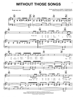 page one of Without Those Songs (Piano, Vocal & Guitar Chords (Right-Hand Melody))