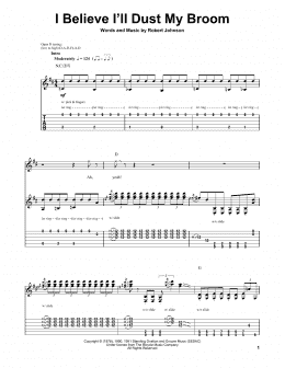 page one of I Believe I'll Dust My Broom (Guitar Tab (Single Guitar))