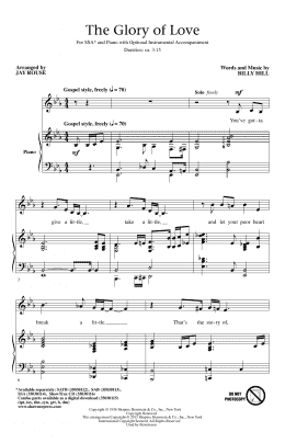 page one of The Glory Of Love (SSA Choir)