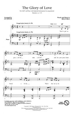 page one of The Glory Of Love (SAB Choir)