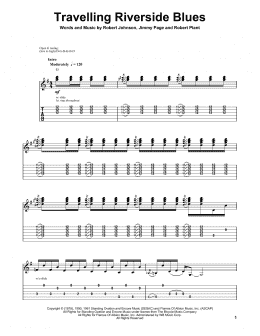 page one of Travelling Riverside Blues (Guitar Tab (Single Guitar))