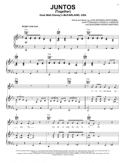 page one of Juntos (Together) (Piano, Vocal & Guitar Chords (Right-Hand Melody))