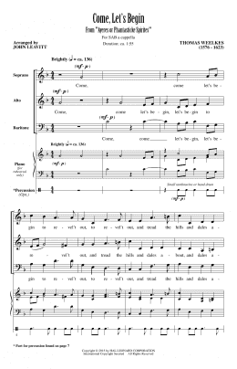 page one of Come, Let's Begin (SAB Choir)