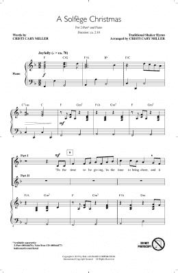 page one of Solfege Christmas (2-Part Choir)