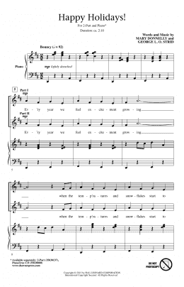 page one of Happy Holidays! (2-Part Choir)