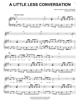 page one of A Little Less Conversation (Piano & Vocal)