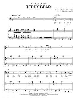 page one of (Let Me Be Your) Teddy Bear (Piano & Vocal)