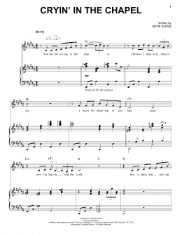 page one of Cryin' In The Chapel (Piano & Vocal)