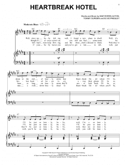 page one of Heartbreak Hotel (Piano & Vocal)