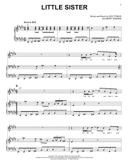 page one of Little Sister (Piano & Vocal)