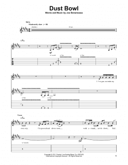 page one of Dust Bowl (Guitar Tab (Single Guitar))