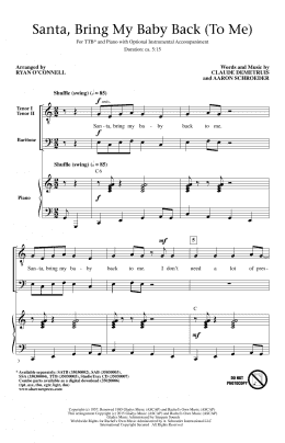 page one of Santa, Bring My Baby Back (To Me) (TTBB Choir)