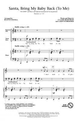 page one of Santa, Bring My Baby Back (To Me) (SATB Choir)