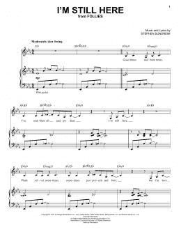 page one of I'm Still Here (Piano & Vocal)