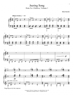 page one of Jeering Song (Piano Solo)