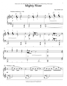 page one of Mighty River (Educational Piano)